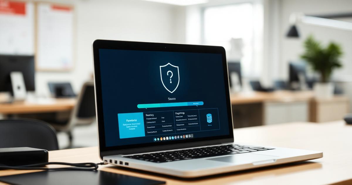 Notebook exibindo uma verificação de segurança genérica em andamento