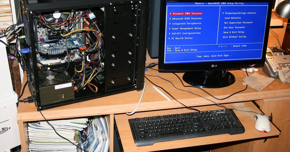 Tela de Setup da BIOS exibida durante a inicialização de um computador