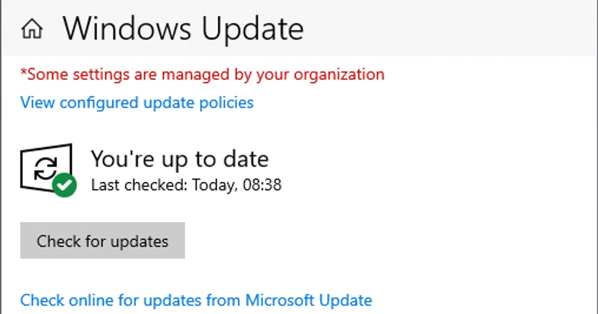 Tela do Windows Update exibindo o progresso de uma atualização