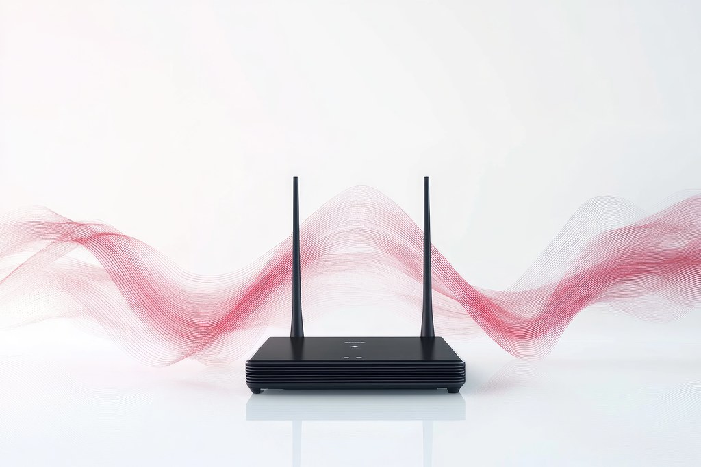 Roteador Wi-Fi doméstico com antenas